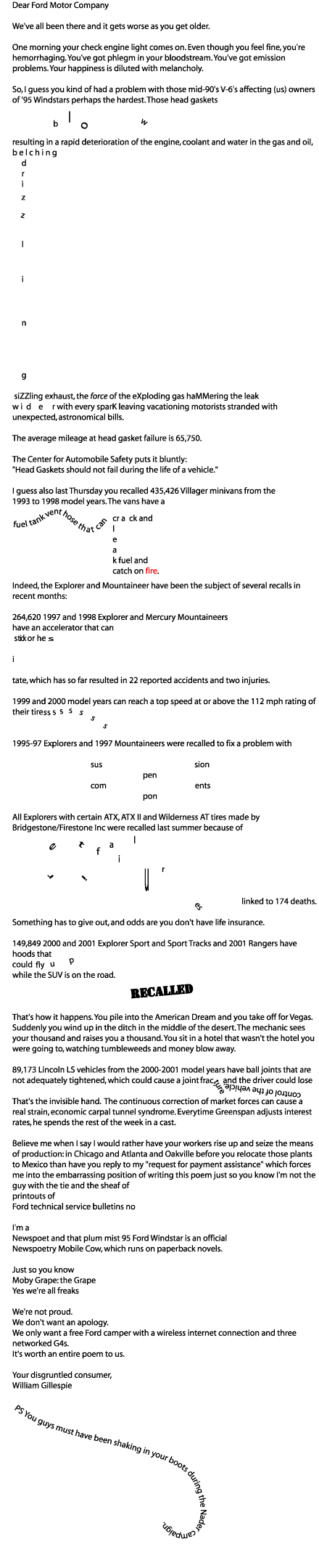 letter to Ford